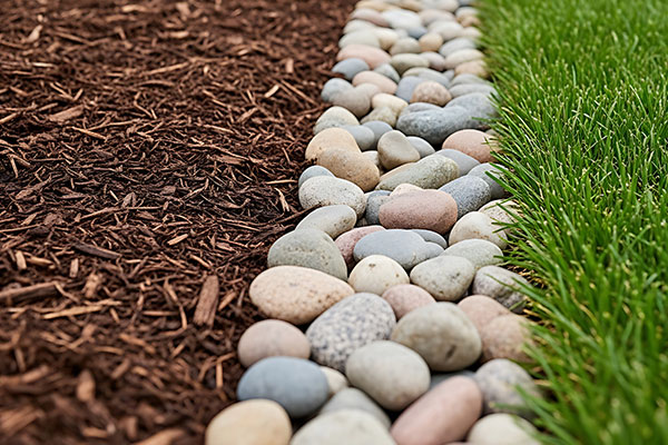 Mulch and Stone Landscape available at Crossroads Property Services